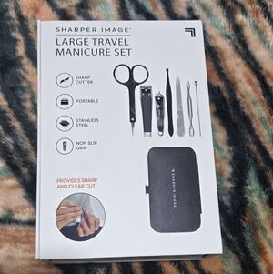 Sharper Image: 7 Pcs Stainless Steel Travel Manicure Set.